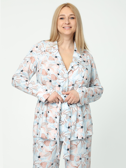 Рубашка домашняя (Светлый принт)