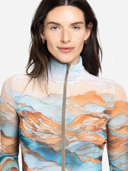 Слитный купальник с рукавом и молнией Rodasoleil "Анза" 