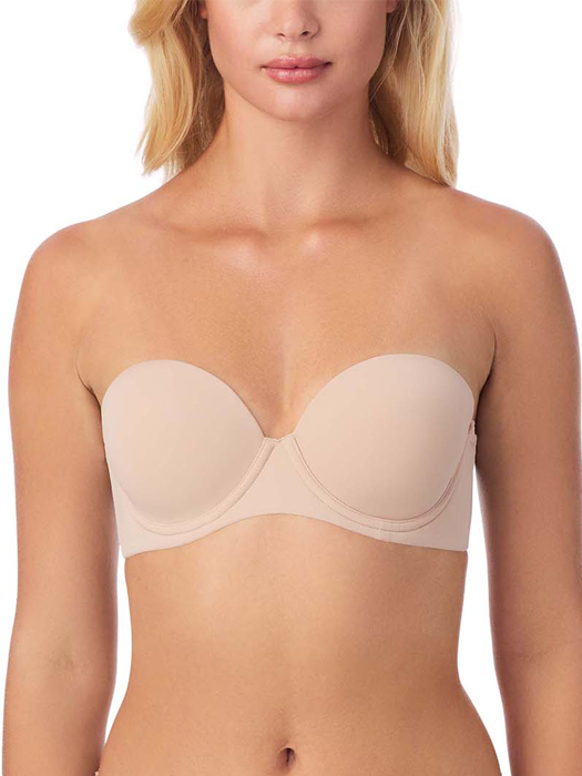 Бюстгальтер без бретелей On Gossamer Sleek Micro Plunge (Champagne)