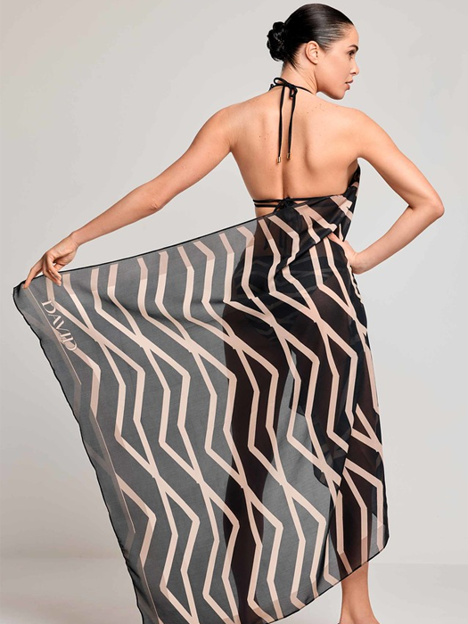 Парео David Shoreline Calm Sarong (Black)