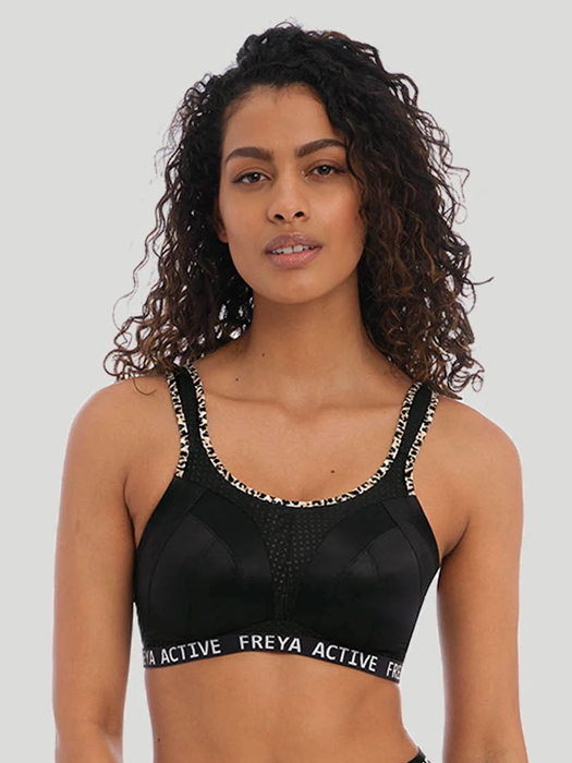 Спортивный бюстгальтер без косточек Freya Active Dynamic (Pure Leopard Black)