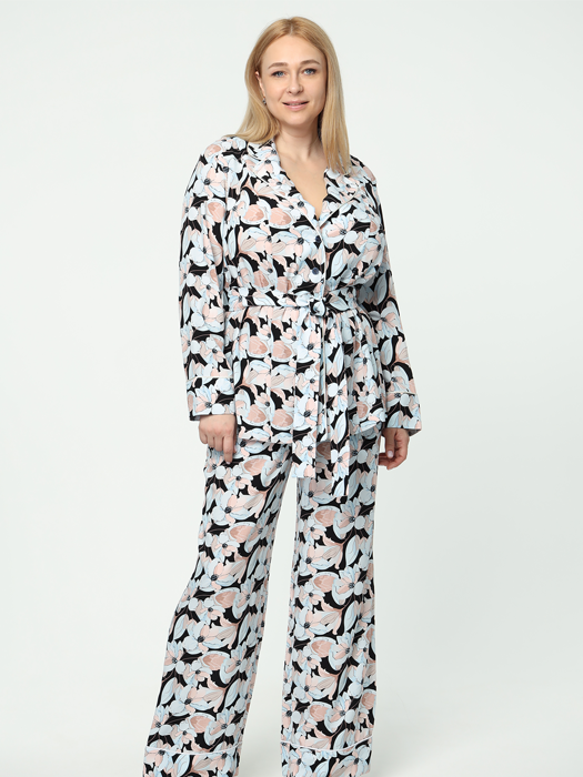 Брюки домашние (Темный принт)