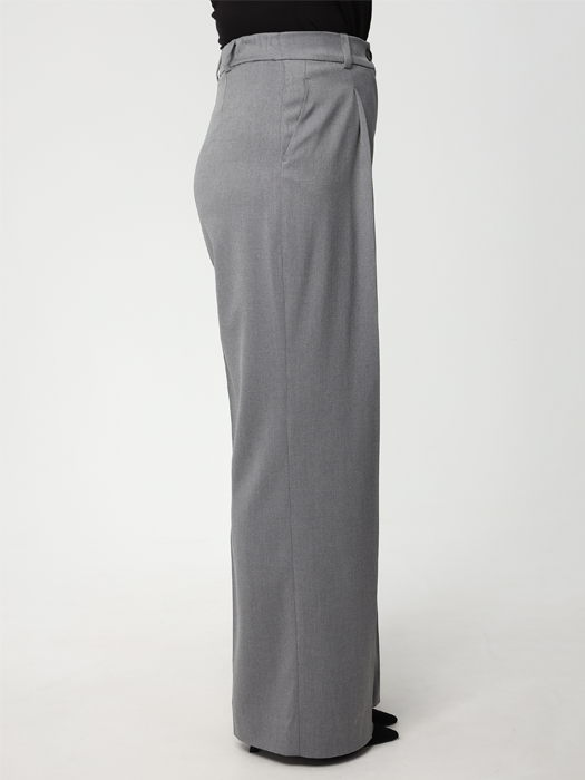 Брюки-палаццо с защипами (Серый)