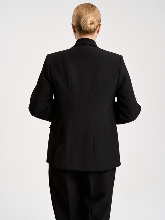 Однобортный классический жакет (Черный)