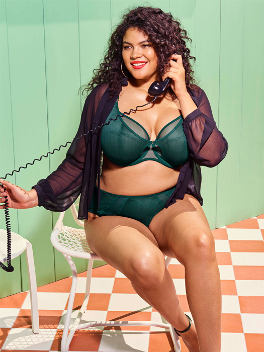 Бюстгальтер с мягкой чашкой Elomi Kintai Plunge (Deep Teal)