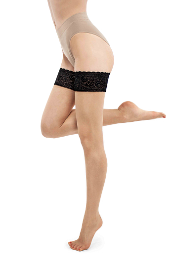 Чулки Mademoiselle Rosy 20 contrast (Телесный/Черный)