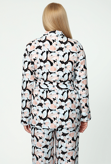 Рубашка домашняя (Темный принт)