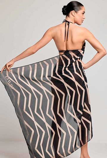 Парео David Shoreline Calm Sarong (Black)