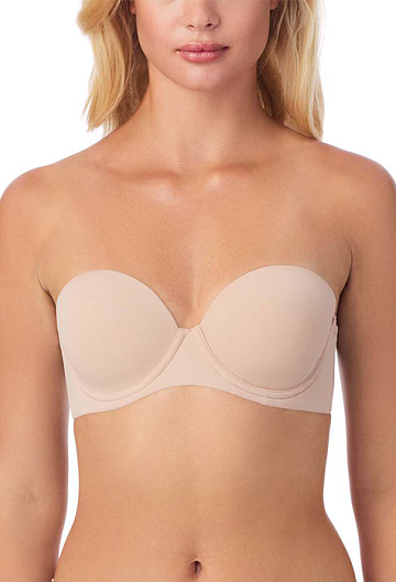 Бюстгальтер без бретелей On Gossamer Sleek Micro Plunge (Champagne)