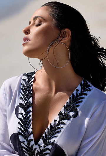 Платье Туника David Kim Kaftan (Ivory)