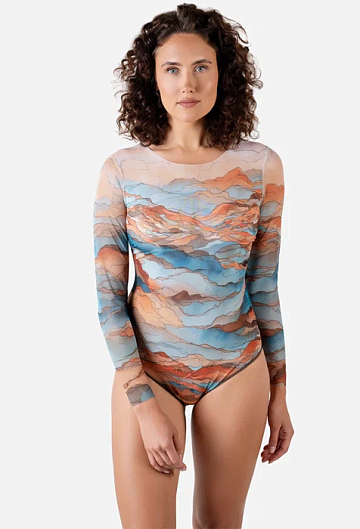 Слитный купальник с рукавом Rodasoleil "Анза" 